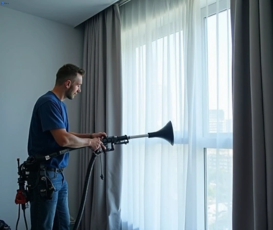 Professional curtain steam cleaning process equipment Matty Curtain Cleaning yarraville-vic