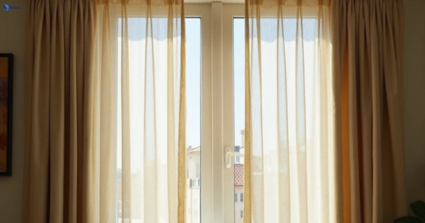 Dusty and dull curtains in yarraville-vic before steam cleaning